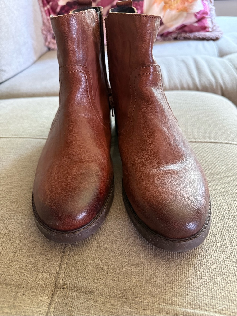 Women’s Joseph Seibel Brown Leather Ankle Boots. Like new!
